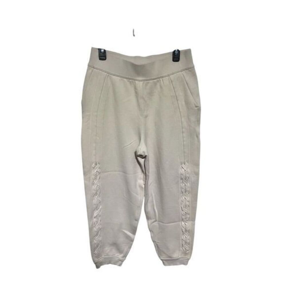 Lululemon Women's Beige Jogger Pants Size 8 Braided Detail Casual Scubas